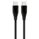 CC-USB2S-CMCM-1.5M-BK Gembird 60W Premium silicon Type-C PD charging & data cable, 1.5m Black - EP3227797