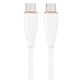 CC-USB2S-CMCM-1.5M-W Gembird 60W Premium silicon Type-C PD charging & data cable, 1.5m, White - EP3227800