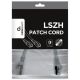 PP6A-LSZHCU-0.25M Gembird Mrezni kabl, SFTP CAT.6A BAKARNI LSZH Patch cord 0.25m Grey - EP3228157