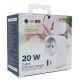 TA-ACPDQC20-01-W Gembird 20W 2-port USB brzi punjac sa pass-through AC socket-om, white - EP3228016