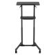 TVS-DESK-01-BK Gembird Mobilni sto sa toèkicima, 1110-1345 mm, crne boje - EP3273684