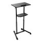 TVS-DESK-01-BK Gembird Mobilni sto sa toèkicima, 1110-1345 mm, crne boje - EP3273684
