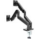 MA-DA2-06 Gembird Podesivi dupli stoni drzac za monitor, tilt, 17-32 max.10kg Black - EP3273986