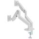 MA-DA2-06-W Gembird Podesivi dupli stoni drzac za monitor, tilt, 17-32 max.10kg White - EP3273995