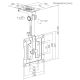 CM-43ST-01 Gembird TV plafonski nosac, VESA max. 20x20cm, 19-43inc max.20kg Udaljenost 337-431mm - EP3225031