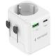 Travel adapter TPA-EU1A1C20-01-W Gembird Univerzalni, sa uzemljenjem 20W - EP3224629