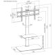 TVS-86ST-01 Gembird Mobilni sto, Vesa, 43-86, crne boje - EP3225163