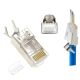 LC-PTF7-01/100 Gembird Zasticeni modularni CAT7 prolazni utikac 15u pozlacen, FTP, SFTP, 100 kom. - EP3226129