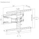 WM-90ST-02 Gembird TV nosac okretanje/tilt 43-90 VESA max.60x40cm, max 50kg, drzac - EP3228869