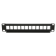 Extralink 12 Port 10 Patcpanel, Modular, 12 ports,Crni,Metal - EP3227209
