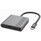 A-CM-COMBO3-05 Gembird USB Type-C 3-u-1 multi-port adapter,USB-A port F/HDMI port F/USB-C port F - EP3227665