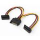 CC-SATAM2F-02 Gembird SATA power splitter cable with angled(90) output connectors, 0.15 m - EP3226647