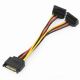 CC-SATAM2F-02 Gembird SATA power splitter cable with angled(90) output connectors, 0.15 m - EP3226647