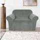 BLUE BELL Rastegljiva navlaka za fotelju 80-120cm Velvet, siva - 50200