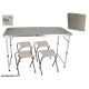 Sklopivi alu. kamp set sto i 4 stolice, 120 x 60 x 70 cm - GI8430540982580