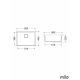 Milo Granitna sudopera Qubus 56x44cm Pure sand sifon 90 - QUB.P.1K56