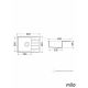 Milo Granitna sudopera Metro 62x44cm Diamond grey ø90 - MET.D.1KKO