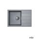 Milo Granitna sudopera Metro 62x44cm Diamond grey ø90 - MET.D.1KKO
