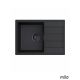 Milo Granitna sudopera Metro 62x44cm Lava stone ø90 - MET.L.1KKO