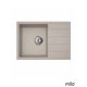 Milo Granitna sudopera Metro 62x44cm Pure sand ø90 - MET.P.1KKO