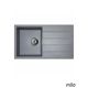 Milo Granitna sudopera Metro 76x44cm Diamond grey ø90 - MET.D.1KDO