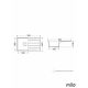 Milo Granitna sudopera Metro 76x44cm Lava stone ø90 - MET.L.1KDO