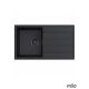 Milo Granitna sudopera Metro 76x44cm Lava stone ø90 - MET.L.1KDO