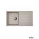 Milo Granitna sudopera Metro 76x44cm Pure sand ø90 - MET.P.1KDO