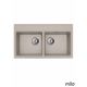 Milo Granitna dupla sudopera Metro 76x44cm Pure sand ø90 - MET.P.2KBO