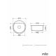 Milo Granitna sudopera Essence Ø51cm Magnesia white sifon ø90 - ESS.M.1KBO
