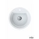 Milo Granitna sudopera Essence Ø51cm Magnesia white sifon ø90 - ESS.M.1KBO