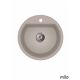 Milo Granitna sudopera Essence Ø51cm Pure sand sifon ø90 - ESS.P.1KBO