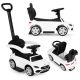 ECO TOYS Guralica sa interaktivnim volanom i ručkom Mercedes C class, bela - 668 WHITE