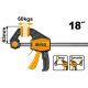 Ingco stega brza 63x450mm HQBC01603 - 13157