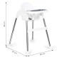 ECO TOYS Hranilica za bebe 2u1, bela - HC-135 WHITE