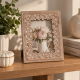 MKS Dekorativni ram za slike  – roze-zlatni sa cvetnim ornamentima, 10 × 15 cm - EP3315083