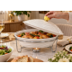 MKS Keramički pekač sa poklopcem i metalnim postoljem – sa držačem za sveću - EP3335720