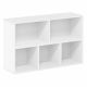 KINDER HOME Dečja polica za knjige sa 5 pregrada, beli organizator za knjige i igračke - EP3317862