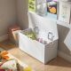 KINDER HOME Komoda i drvena kliupa za odlaganje dečijih igračaka i knjiga bela - JVTR-3086