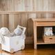 KINDER HOME kutija za igracke sa tockicima drvena bela - JVTR-3330