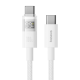Kabel Baseus Display 2 Fast Charging Data Cable USB-C na USB-C 100W 1m Moon White - P10382702211-00