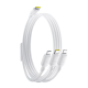 Kabel Baseus Silky 3 u 1 Fast Charging Cable USB-C na  M+L+C 100W 1.5m Moon White - P10377706213-00