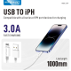 Kabel KONFULON Joko DC79 3A USB na iPhone Lightning beli 1m - 617552