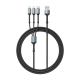 Kabel LDNIO LC93 za iPhone lightning/Micro USB/Type C 3.4A sivi 1.2m - 620123