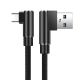 Kabel USB na Type-C Elbow crni 1m - 615385