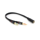 Kabl splitter 3.5mm za mikrofon I zvucnike crni - 95396