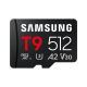SAMSUNG MicroSD 512GB, T9, UHS-I U3 V30 A2, za 4K i FHD snimanje (MB-MH512T/WW) - EP3257633