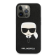 Maska za iPhone 13 Pro 61 in crna Karl Lagerfeld Saffiano Head - KLHCP13LSAKHBK