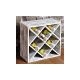 KESPER Polica za vino belo drvo za 20 flaša 50x50x25 cm - KSP69247