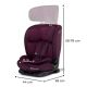 KINDERKRAFT Auto sedište Oneto 3 76-150cm, bordo - KCONE300RED0000